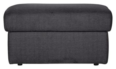 Collection - Milano - Fabric Footstool - Charcoal